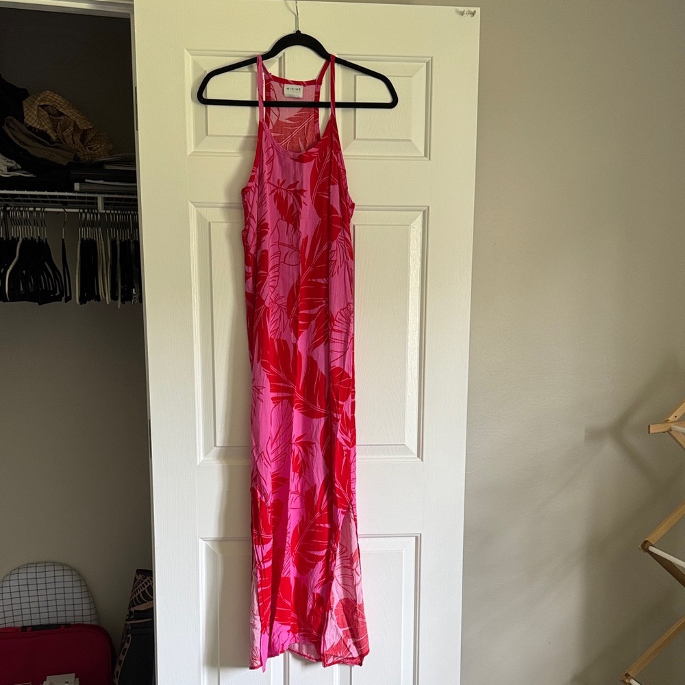 Pink and red beach dress